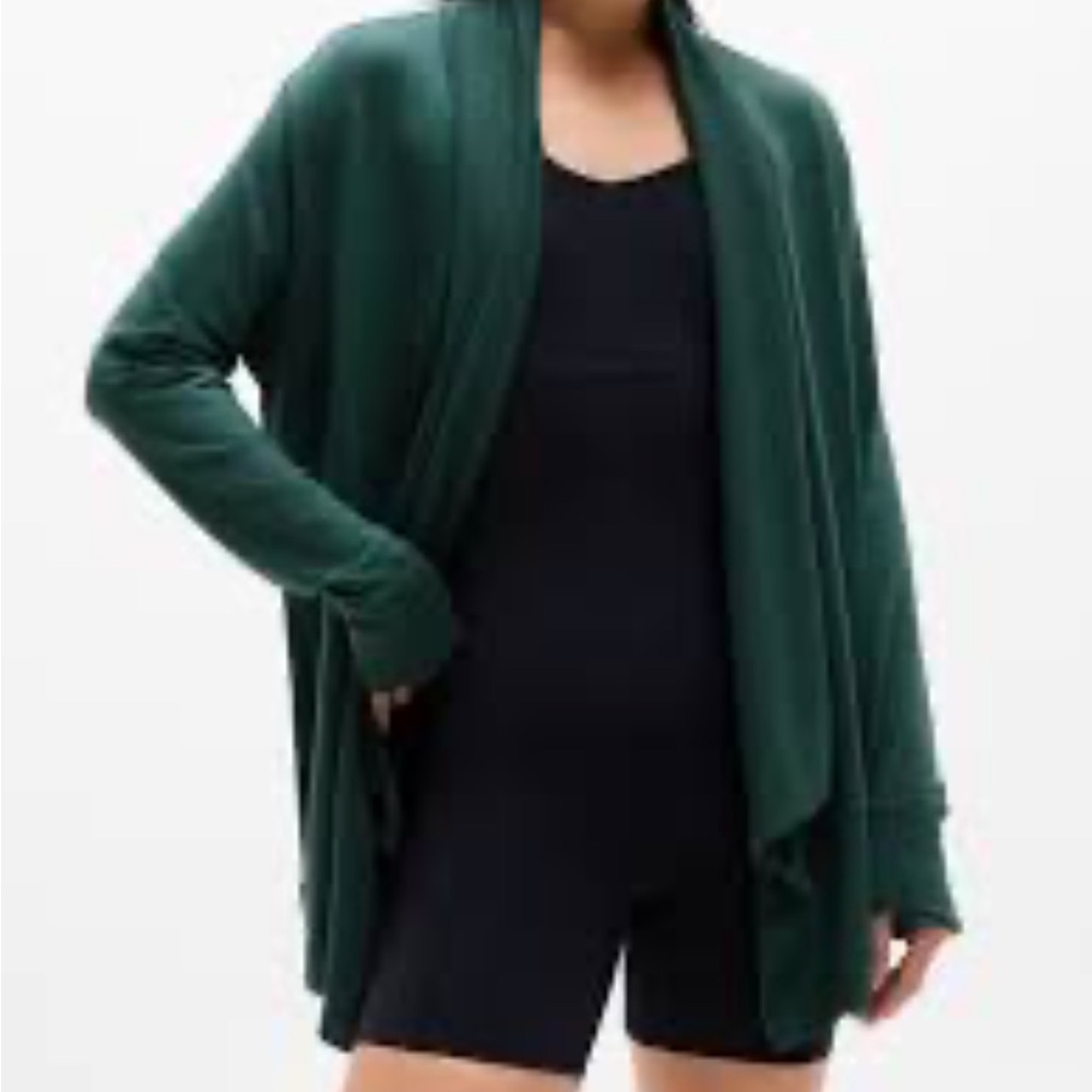 ATHLETA Pranayama Restore Wrap Pine Green Size Small